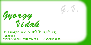 gyorgy vidak business card